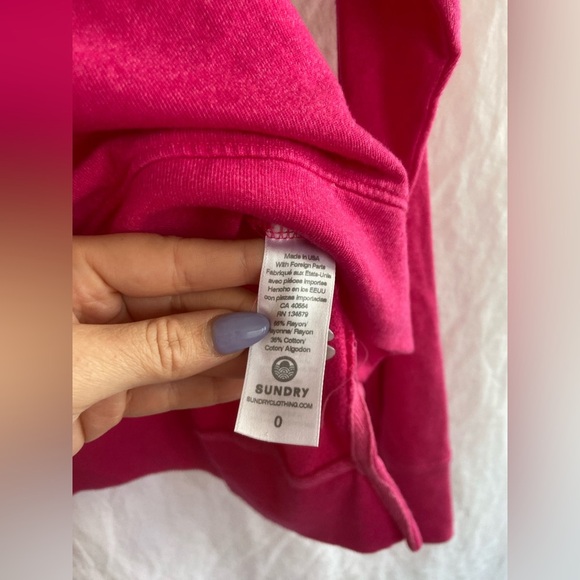 Sundry long sleeve sweatshirt pink Size 0 - Picture 4 of 8